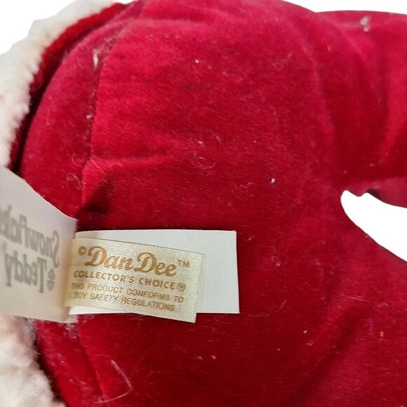 Dan Dee Snowflake Teddy Bear Vest Plaid Christmas Stuffed Animal 2007 13.5" - Picture 7 of 8